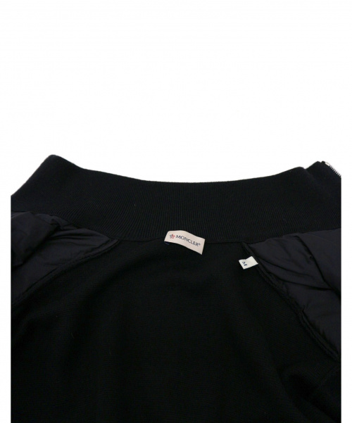 MONCLER（モンクレール）MONCLER (モンクレール) ニットスリーブライトダウンジャケット ブラック サイズ:M 19AW・「maglione tricot cardigan」の古着・服飾アイテム
