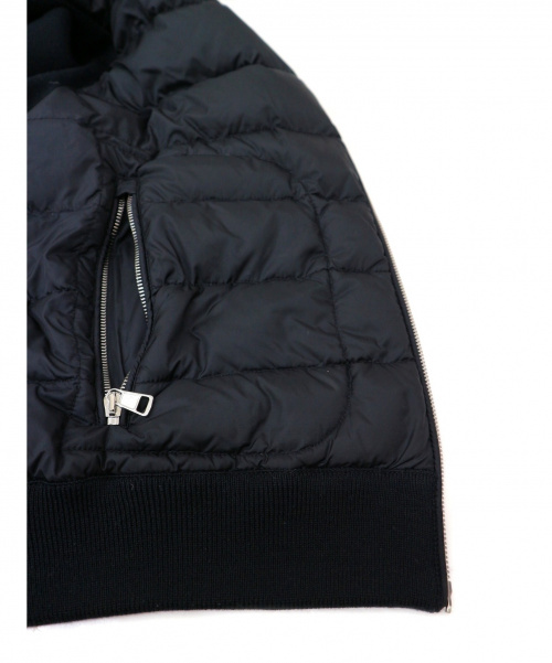 MONCLER（モンクレール）MONCLER (モンクレール) ニットスリーブライトダウンジャケット ブラック サイズ:M 19AW・「maglione tricot cardigan」の古着・服飾アイテム