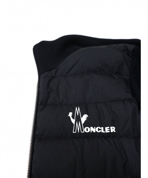 MONCLER（モンクレール）MONCLER (モンクレール) ニットスリーブライトダウンジャケット ブラック サイズ:M 19AW・「maglione tricot cardigan」の古着・服飾アイテム