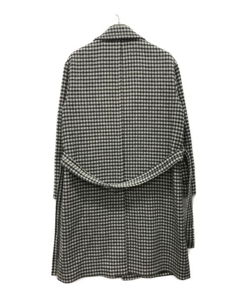 HEVO（イーヴォ）HEVO (イーヴォ) ウールチェックコート ホワイト サイズ:freeの古着・服飾アイテム