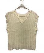 Whim Gazette THE PAUSEウィム ガゼット ザ ポーズ）の古着「グランジニットベスト」｜ホワイト