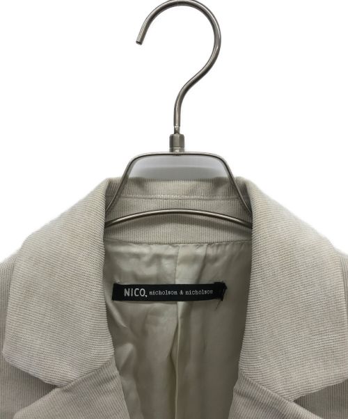 NICO nicholson and nicholson（ニコルソンアンドニコルソン）NICO nicholson and nicholson (ニコルソンアンドニコルソン) HARTFORDコーデュロイジャケット アイボリー サイズ:Sの古着・服飾アイテム