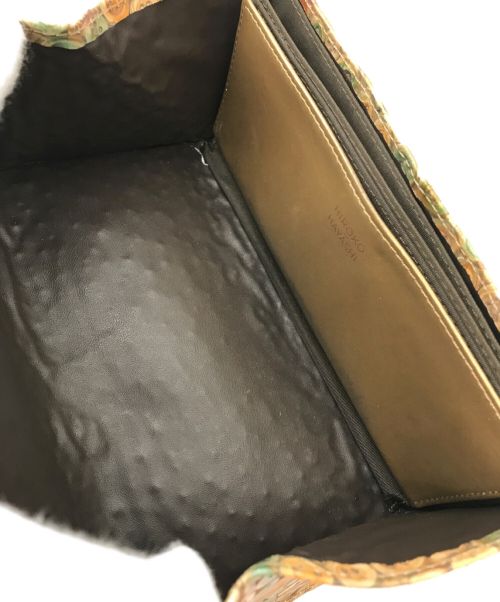 HIROKO HAYASHI（ヒロコ ハヤシ）HIROKO HAYASHI (ヒロコ ハヤシ) エレンディラフラップウォレット ブラウンの古着・服飾アイテム