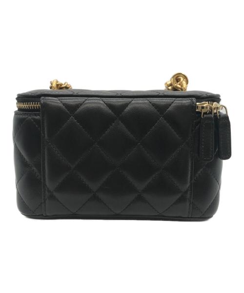 CHANEL（シャネル）CHANEL (シャネル) Ｗチェーンバニティケース ブラックの古着・服飾アイテム