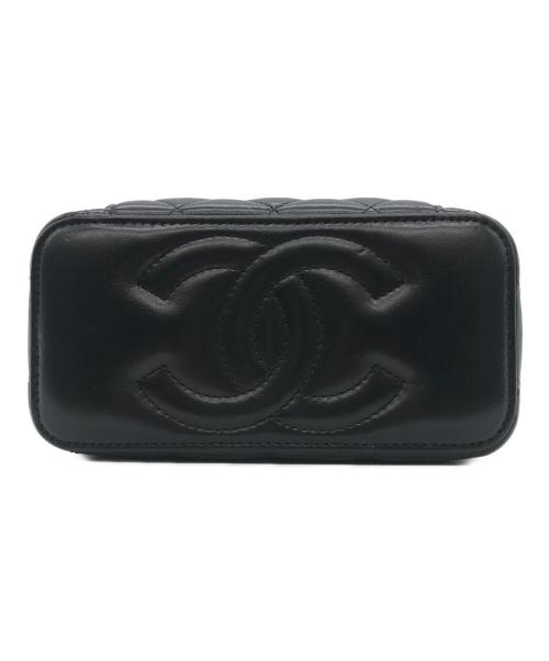 CHANEL（シャネル）CHANEL (シャネル) Ｗチェーンバニティケース ブラックの古着・服飾アイテム