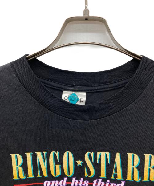 Team champ（チーム チャンプ）Team champ (チーム チャンプ) リンゴスタープリントTシャツ ブラック サイズ:Lの古着・服飾アイテム