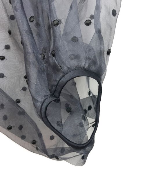 EFFE BEAMS（エッフェ ビームス）EFFE BEAMS (エッフェ ビームス) ドットオーガンジーブラウス ネイビー サイズ:38の古着・服飾アイテム