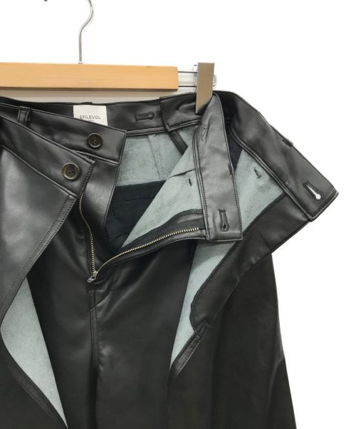 .efiLevol（エフィレボル）.efiLevol (エフィレボル) フェイクレザーレイヤードパンツ ブラック サイズ:なしの古着・服飾アイテム