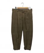 KOLORカラー）の古着「チュールレイヤードスラックス」｜ブラウン