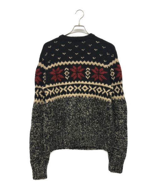 POLO RALPH LAUREN（ポロ・ラルフローレン）POLO RALPH LAUREN (ポロ・ラルフローレン) ウール・シルクハンドニット ブラック サイズ:Mの古着・服飾アイテム