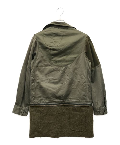 ink（インク）INK (インク) 切替コート カーキ サイズ:Sの古着・服飾アイテム