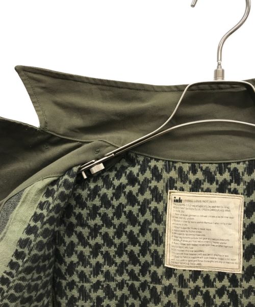 ink（インク）INK (インク) 切替コート カーキ サイズ:Sの古着・服飾アイテム