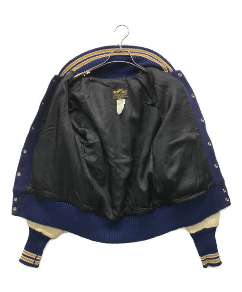 Allion AWARD JACKET（アリオン アワード）allion award jacket (アリオン アワード) スタジャン ネイビー サイズ:38の古着・服飾アイテム