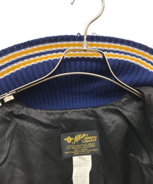 Allion AWARD JACKET（アリオン アワード）allion award jacket (アリオン アワード) スタジャン ネイビー サイズ:38の古着・服飾アイテム