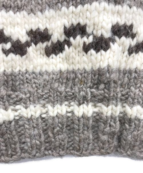 THUNDERBIRD（サンダーバード）thunderbird (サンダーバード) カウチンニットカーディガン ベージュ サイズ:Lの古着・服飾アイテム