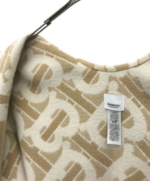 BURBERRY（バーバリー）BURBERRY (バーバリー) カシミヤ混モノグラムケープ ベージュ サイズ:137×140cmの古着・服飾アイテム