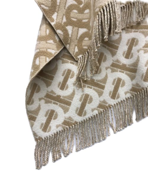BURBERRY（バーバリー）BURBERRY (バーバリー) カシミヤ混モノグラムケープ ベージュ サイズ:137×140cmの古着・服飾アイテム