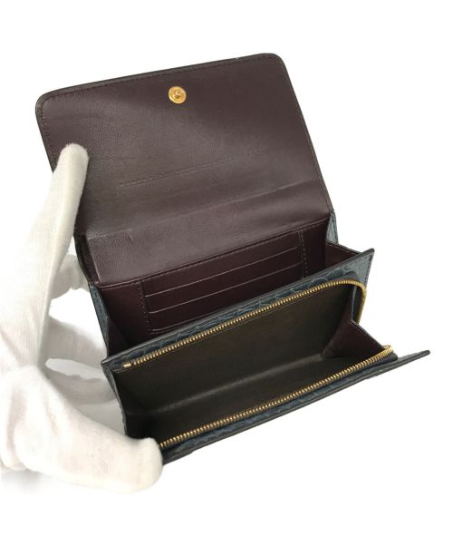 MULBERRY（マルベリー）MULBERRY (マルベリー) フラップウォレット ネイビーの古着・服飾アイテム