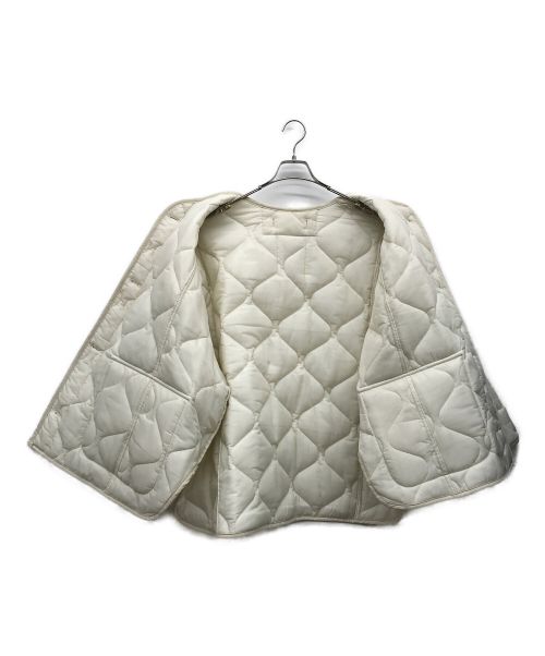 The Frankie shop（フランキーショップ）The Frankie shop (ザ フランキー) Teddy Quilted Jacket ホワイト サイズ:MEDIUMの古着・服飾アイテム