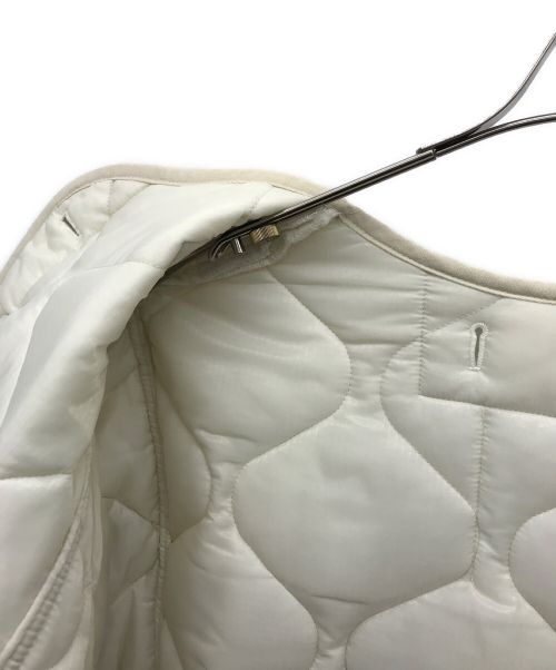 The Frankie shop（フランキーショップ）The Frankie shop (ザ フランキー) Teddy Quilted Jacket ホワイト サイズ:MEDIUMの古着・服飾アイテム