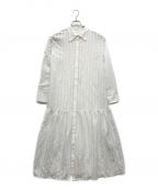 TODAYFULトゥデイフル）の古着「Sheerstripe Shirts Dress」｜ホワイト