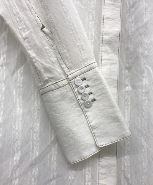 TODAYFUL（トゥデイフル）TODAYFUL (トゥデイフル) Sheerstripe Shirts Dress ホワイト サイズ:36の古着・服飾アイテム