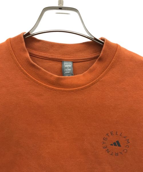 adidas（アディダス）adidas (アディダス) STELLA McCARTNEY (ステラマッカートニー) ロゴスウェット オレンジ サイズ:Ｌの古着・服飾アイテム