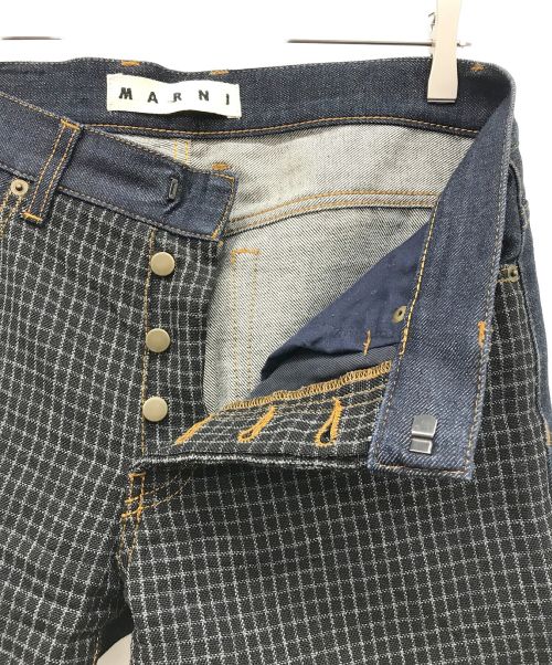 MARNI（マルニ）MARNI (マルニ) 切替デニムパンツ インディゴ サイズ:30の古着・服飾アイテム