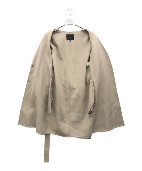 allureville（アルアバイル）allureville (アルアバイル) ノーカラーコート ベージュ サイズ:2の古着・服飾アイテム