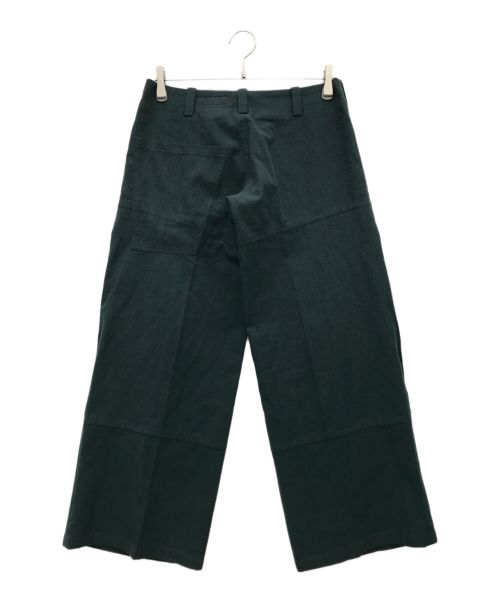 Y's（ワイズ）Y's (ワイズ) ウールワイドパンツ グリーン サイズ:1の古着・服飾アイテム