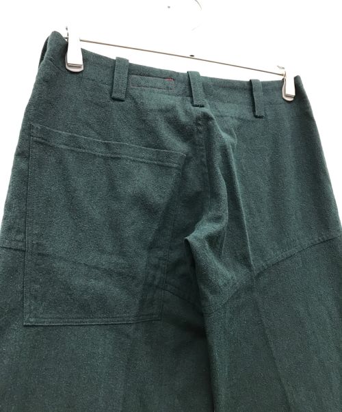 Y's（ワイズ）Y's (ワイズ) ウールワイドパンツ グリーン サイズ:1の古着・服飾アイテム