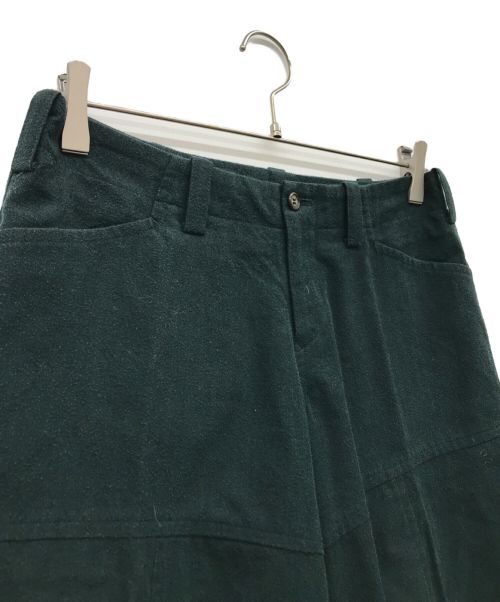 Y's（ワイズ）Y's (ワイズ) ウールワイドパンツ グリーン サイズ:1の古着・服飾アイテム