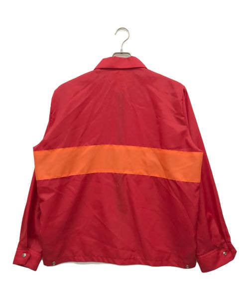 Lion UNIFORM（ライオン ユニフォーム）LION UNIFORM (ライオン ユニフォーム) ナイロンジップジャケット レッド サイズ:MEDIUMの古着・服飾アイテム