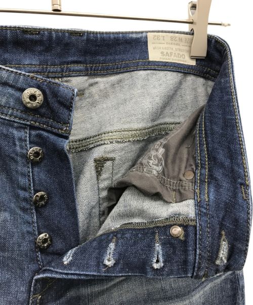 DIESEL（ディーゼル）DIESEL (ディーゼル) ダメージデニムパンツ インディゴ サイズ:28の古着・服飾アイテム