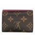 LOUIS VUITTON (ルイ ヴィトン) モノグラム ポルトフォイユ・ゾエ 3つ折り財布 ブラウン：22000円