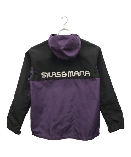 SILAS（サイラス）SILAS (サイラス) LOGO SWITCHING SHELL PARKA パープル サイズ:Mの古着・服飾アイテム