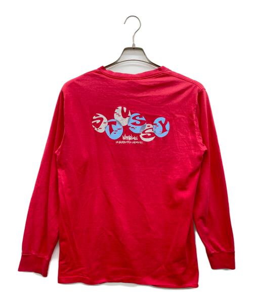 stussy（ステューシー）stussy (ステューシー) 長袖カットソー レッド サイズ:Mの古着・服飾アイテム