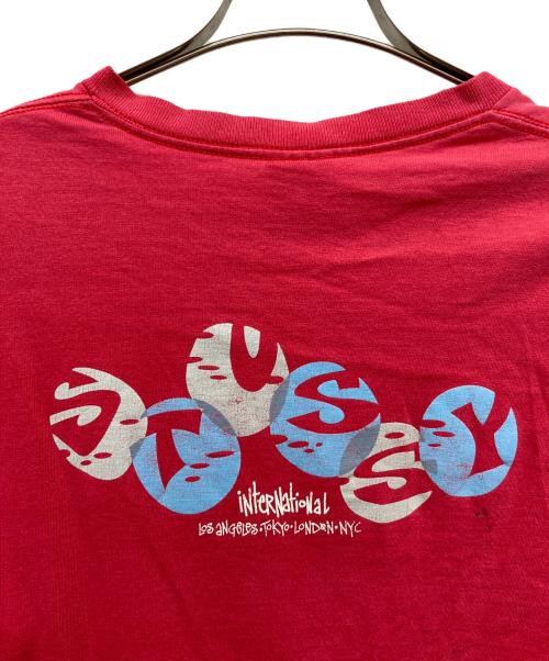 stussy（ステューシー）stussy (ステューシー) 長袖カットソー レッド サイズ:Mの古着・服飾アイテム