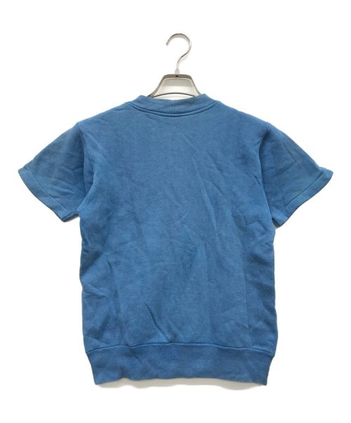 USED（ユーズド）USED (ユーズド) ハーフジップ半袖スウェット ブルー サイズ:不明の古着・服飾アイテム