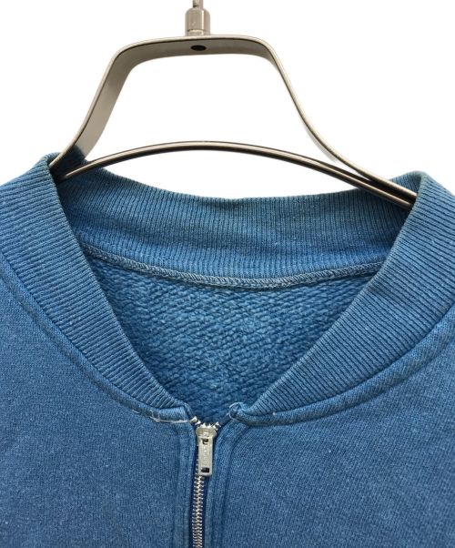USED（ユーズド）USED (ユーズド) ハーフジップ半袖スウェット ブルー サイズ:不明の古着・服飾アイテム