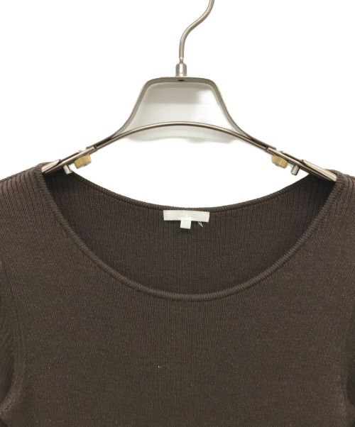 TO BE CHIC（トゥービーシック）TO BE CHIC (トゥービーシック) ニット切替ワンピース ブラウン サイズ:40の古着・服飾アイテム