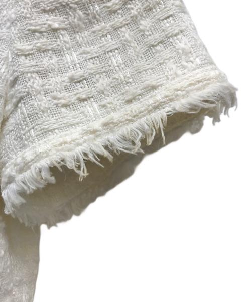 Rene（ルネ）Rene (ルネ) ツイードジャケット ホワイト サイズ:36の古着・服飾アイテム