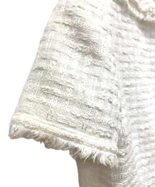 Rene（ルネ）Rene (ルネ) ツイードジャケット ホワイト サイズ:36の古着・服飾アイテム