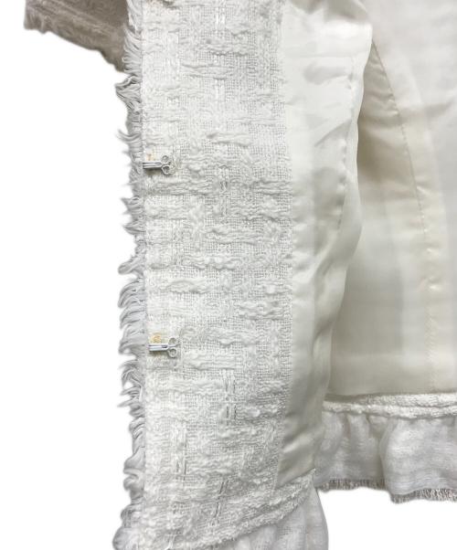Rene（ルネ）Rene (ルネ) ツイードジャケット ホワイト サイズ:36の古着・服飾アイテム