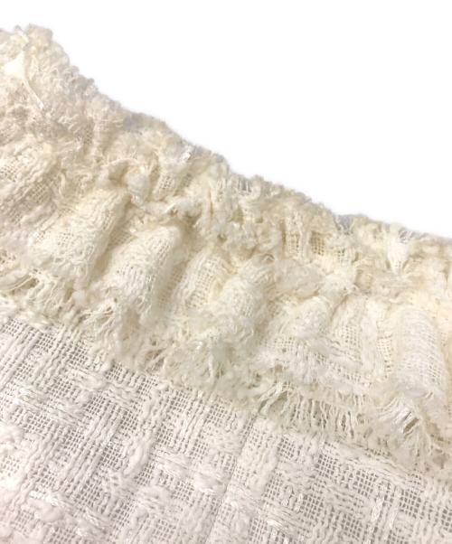 Rene（ルネ）Rene (ルネ) ツイードジャケット ホワイト サイズ:36の古着・服飾アイテム