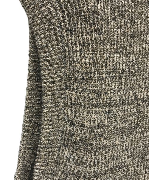 UNFIL（アンフィル）unfil (アンフィル) organic hemp ribbed-knit vest ベージュ サイズ:4の古着・服飾アイテム