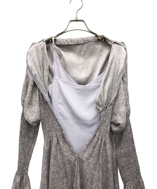 FRAY ID（フレイ アイディー）FRAY ID (フレイ アイディー) ウエストシャーリングワンピース パープル 未使用品の古着・服飾アイテム