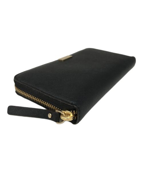 Kate Spade（ケイトスペード）Kate Spade (ケイトスペード) ラウンドジッピーウォレット ブラックの古着・服飾アイテム