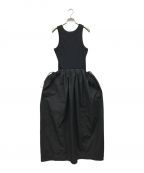 TODAYFULトゥデイフル）の古着「ドッキングギャザーワンピース」｜ブラック