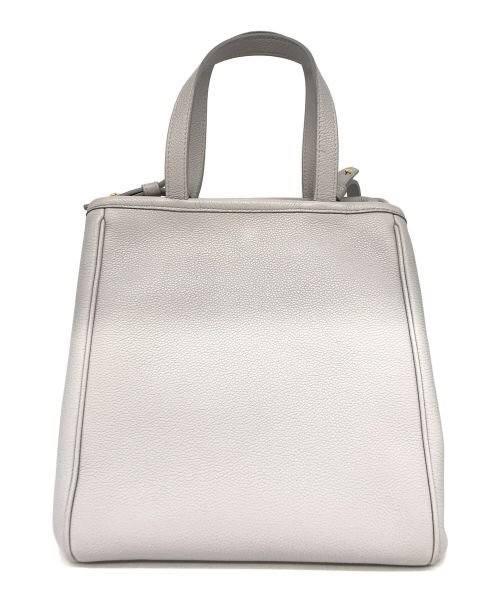 CELINE（セリーヌ）CELINE (セリーヌ) 2WAYレザーショルダーバッグ グレーの古着・服飾アイテム